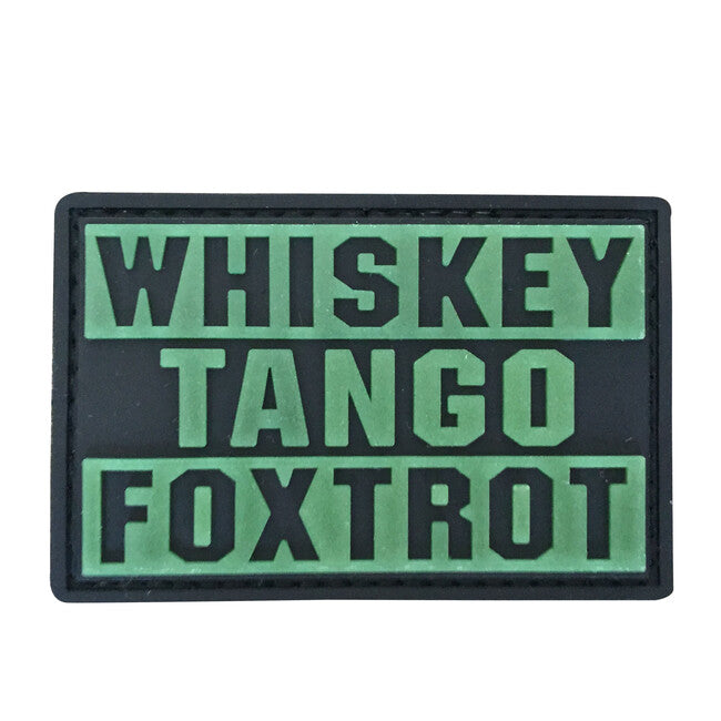 WARAGOD Whiskey Tango emblemă PVC, glow