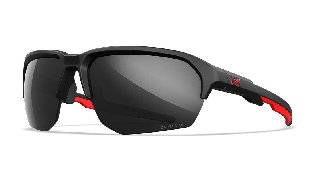 Wiley X Jakl ochelari de soare, Captivate Black Mirror/Matte Black/Red