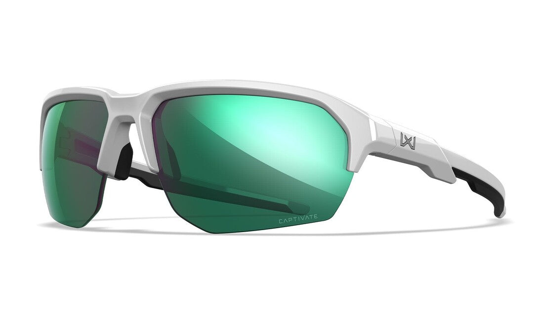 Wiley X Jakl ochelari de soare Captivate Polarized Green Mirror/ Polished White
