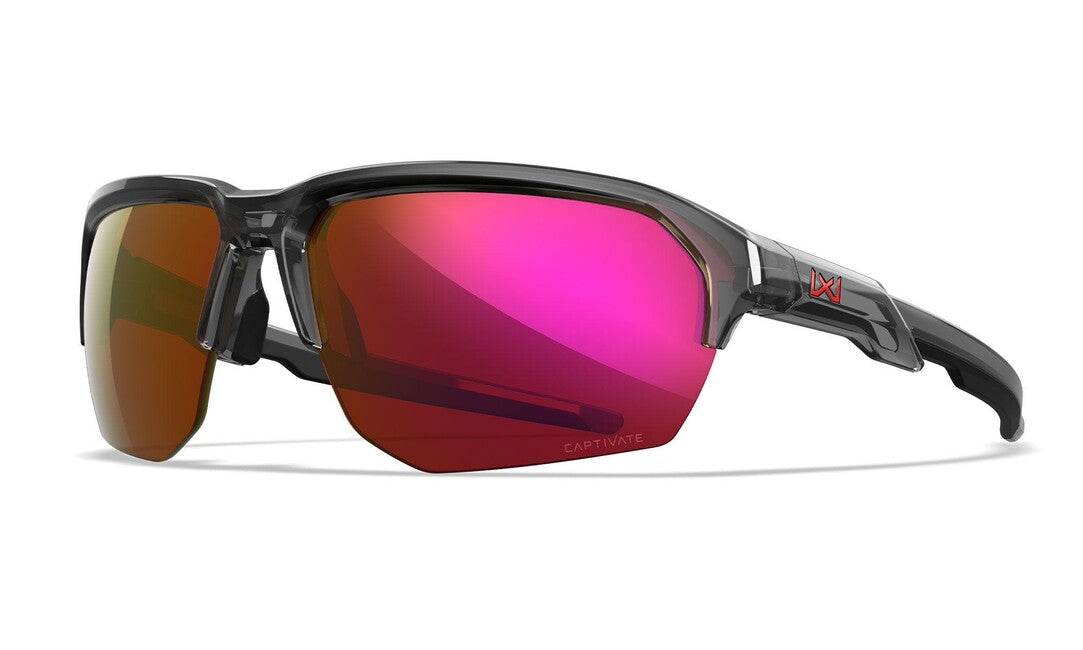 Wiley X Jakl ochelari de soare, Captivate Red Mirror/ Gloss Crystal Grey