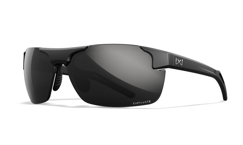 Wiley X Prime ochelari de soare Captivate Polarized, matte black, black mirror
