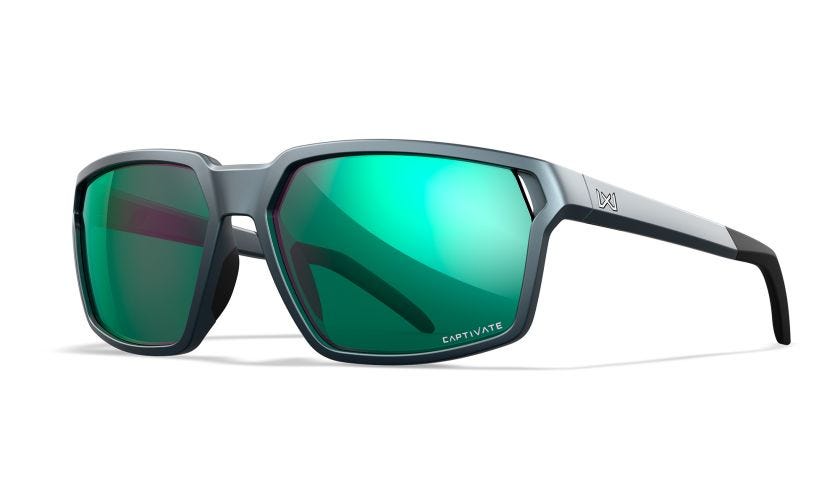 Wiley X Sierra ochelari de soare Captivate Polarized, matte graphite, green mirror