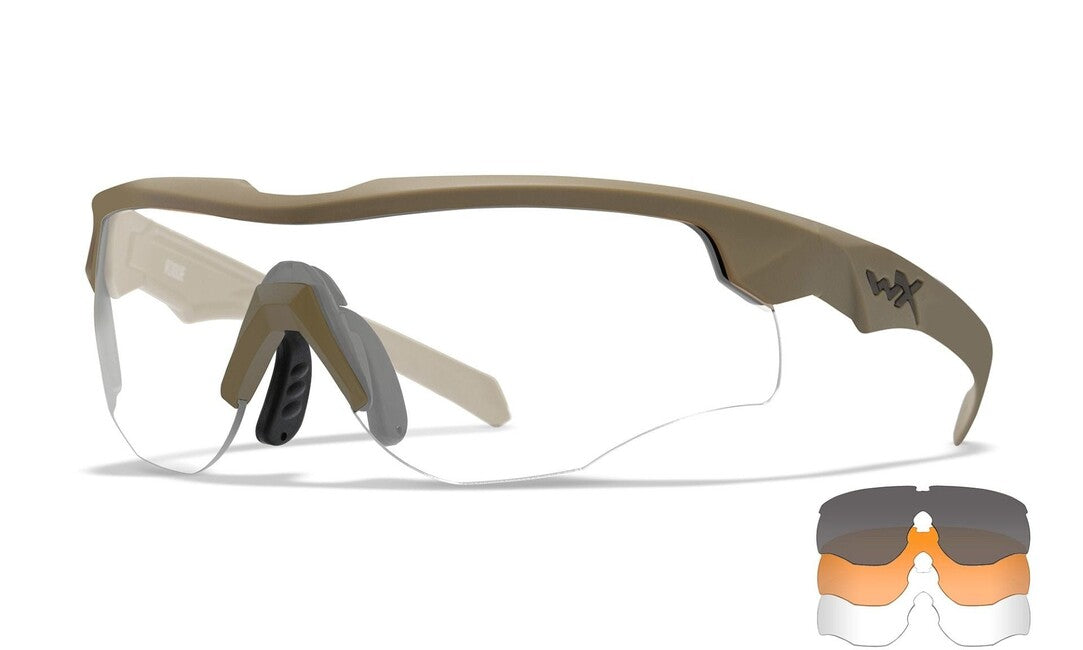 WILEY X Rogue comm ochelari tactici – gri + lentile clare / ramă sable