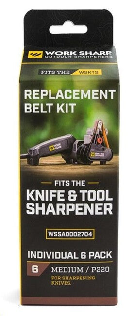 WORK SHARP bandă de șlefuit ceramică de schimb P220 pentru șlefuitor WSKTS-I 6-pack