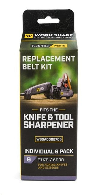 WORK SHARP P6000 bandă de șlefuit pentru ascuțitor WSKTS-I 6-pack, gri