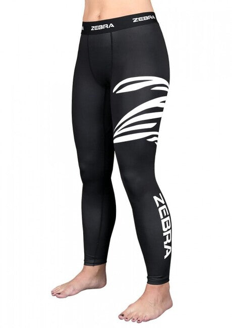 Zebra pantaloni compresivi lungi, negri