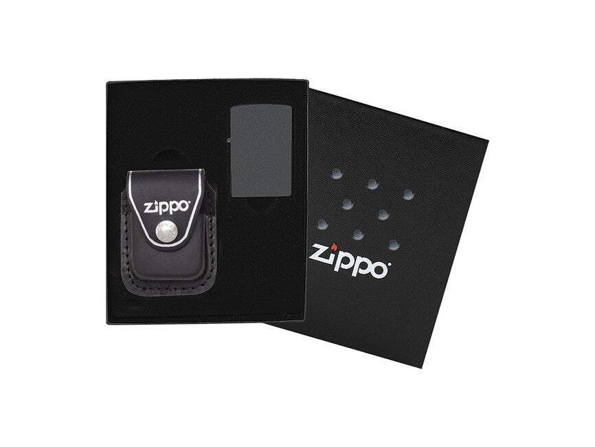 Zippo set cadou cu husă neagră