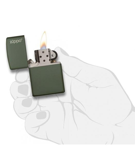 Zippo brichetă cu benzină, oliv mat