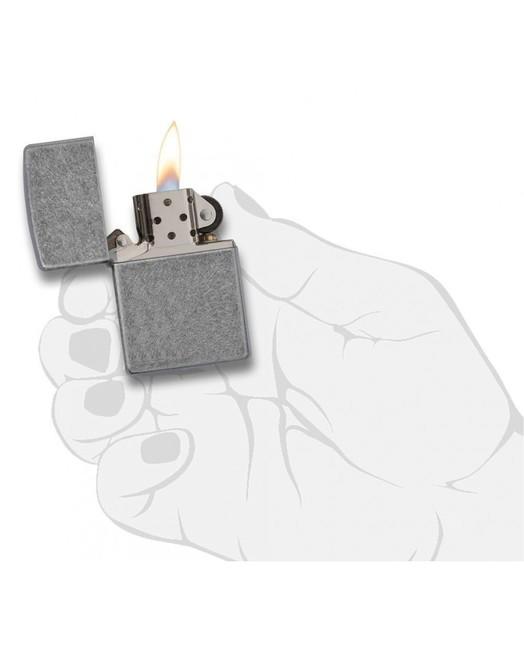 Zippo Antique brichetă pe benzină, argintiu