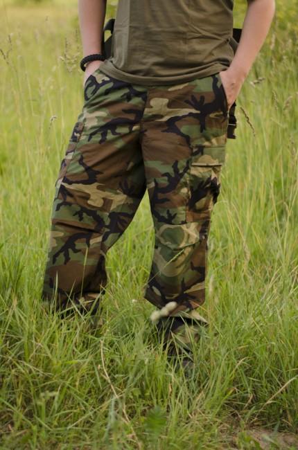 MFH BDU Combat Trousers Ripstop Woodland