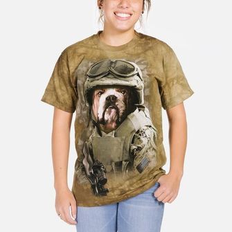 The Mountain 3D tricou câine militar, unisex