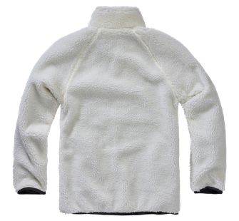 Jachetă fleece Brandit Teddyfleece Troyer, alb