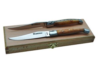 Set de cuțite de friptură Laguiole DUB127 cu mâner din lemn de ienupăr
