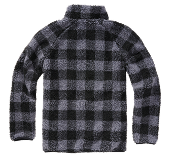 Jachetă din fleece Brandit Teddyfleece Troyer, negru/gri