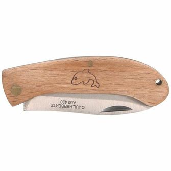Herbertz cuțit de buzunar pentru copii 6 cm, din lemn de fag, cu motiv de delfin