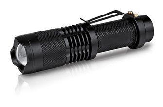 LED UV Lanternă militară cu zoom, reîncărcabilă, 10cm