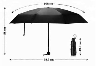 Origin Outdoors Nano Compact Umbrella Nano Negru
