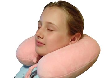 BasicNature Kids pernă pentru gât roz