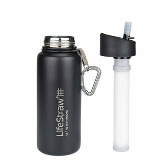 LifeStraw Go Sticlă cu filtru din oțel inoxidabil 700ml negru