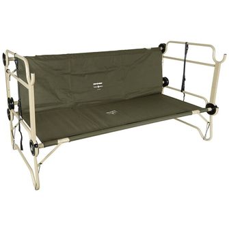 Șezlong pliabil Disc-O-Bed cu buzunar lateral Arm-O-Bunk, OD verde