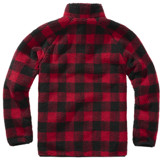 Jachetă fleece Brandit Teddyfleece, roșu/negru