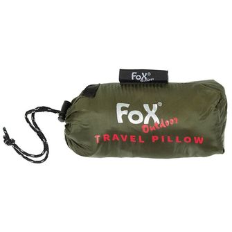 Pernă de călătorie Fox Outdoor, gonflabilă, verde OD