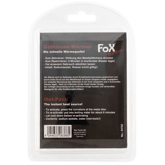 Fox Outdoor Hot Pack sursă de căldură instantanee, reutilizabilă, transparentă