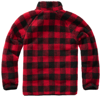 Jachetă fleece Brandit Teddyfleece Troyer, roșu/negru