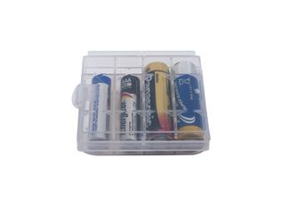 BasicNature Cutie de baterii pentru 4 baterii transparentă