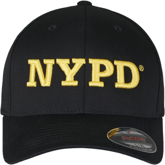 Brandit NYPD NYPD 3D Logo Flexfit cap, negru