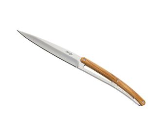 Set de 6 cuțite Deejo Table lucioase lemn de măslin lamă ascuțită
