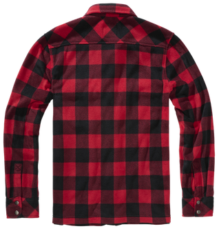 Tricou cu mânecă lungă Brandit Jeff Fleece, roșu/negru