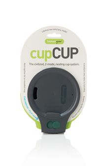 Humangear CupCUP Cupă de drumeție 2 în 1 cu ceașcă suplimentară integrată și capac verde cărbune