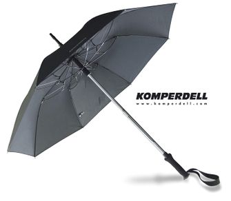 EuroSchirm Komperdell Komperdell Combination Trekking Pole cu umbrelă, negru