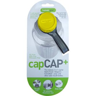 humangear capCAP+ Capac de sticlă pentru sticlă cu diametrul de 5,3 cm galben