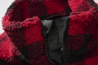 Vesta din fleece Brandit Teddyfleece, roșu/negru