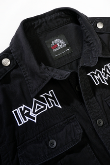 Brandit Iron Maiden Vintage Vintage cămașă cu mânecă lungă Eddy, negru