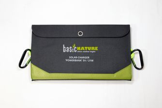 BasicNature Powerbank Solar Charger 5V / 21W