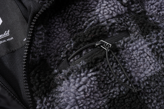 Jachetă fleece Brandit Teddyfleece, negru/gri