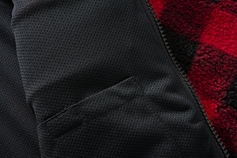 Jachetă fleece Brandit Teddyfleece, roșu/negru