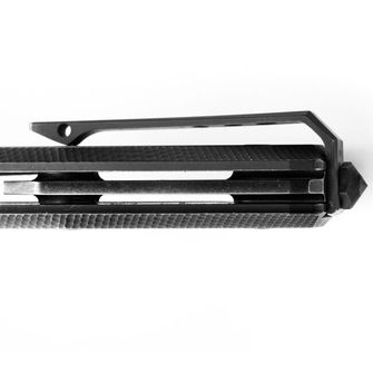 Lionsteel Myto este un cuțit de închidere EDC de înaltă tehnologie, complet negru, cu lama din oțel M390 cu clip de centură MYTO MT01B BW
