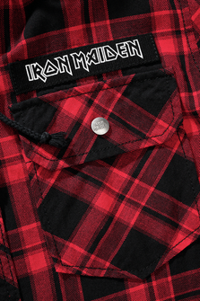 Hanocă Brandit Iron Maiden Eddy roșu închis și negru