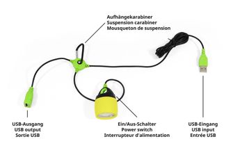 Origin Outdoors Lampă LED conectabilă galbenă 200 lumeni alb cald