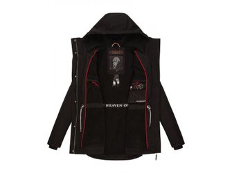 Jachetă de damă pentru tranziție cu glugă Marikoo BABETAA PRINCESS, neagră