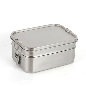Origin Outdoors Deluxe Deluxe Double Lunch Box Stainless Steel 1,9 l