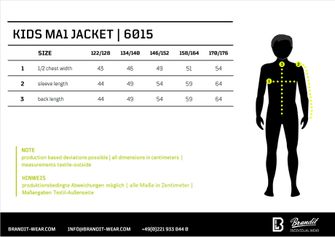 Jachetă Brandit MA1 pentru copii, negru