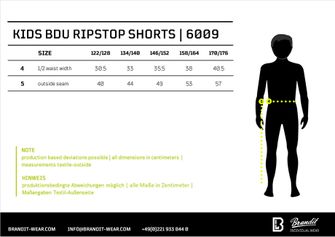 Pantaloni scurți BDU Ripstop pentru copii Brandit, negru