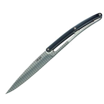 Set de 6 cuțite Deejo lama lucioasă mâner negru ABS design Geometry