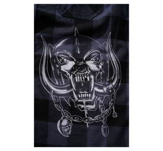 Cămașă Brandit Motörhead Check cu mâneci lungi, negru-gri