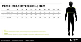 Brandit Motörhead T-shirt Rock Röll, negru